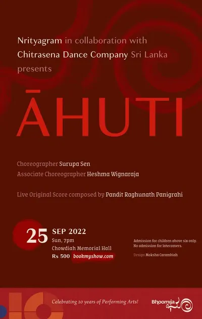 25 September 2022 Premiere of Āhuti Reimagined